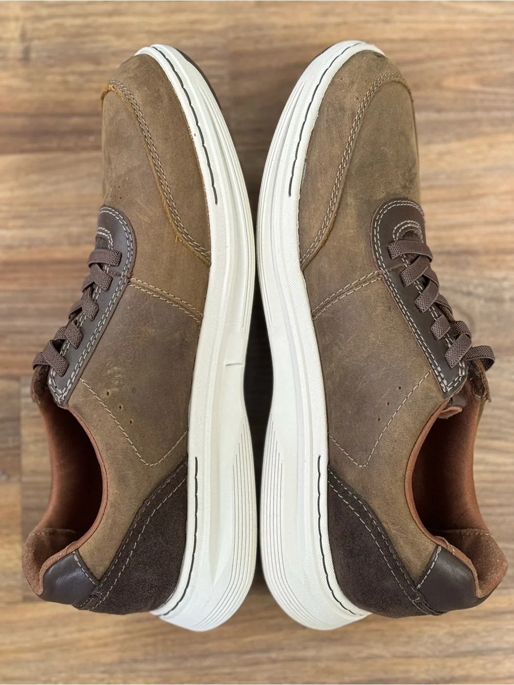 Clarks Collection Ultimate Comfort Brown Nubuck Leather Lace-Up Casual Men’s 8.5